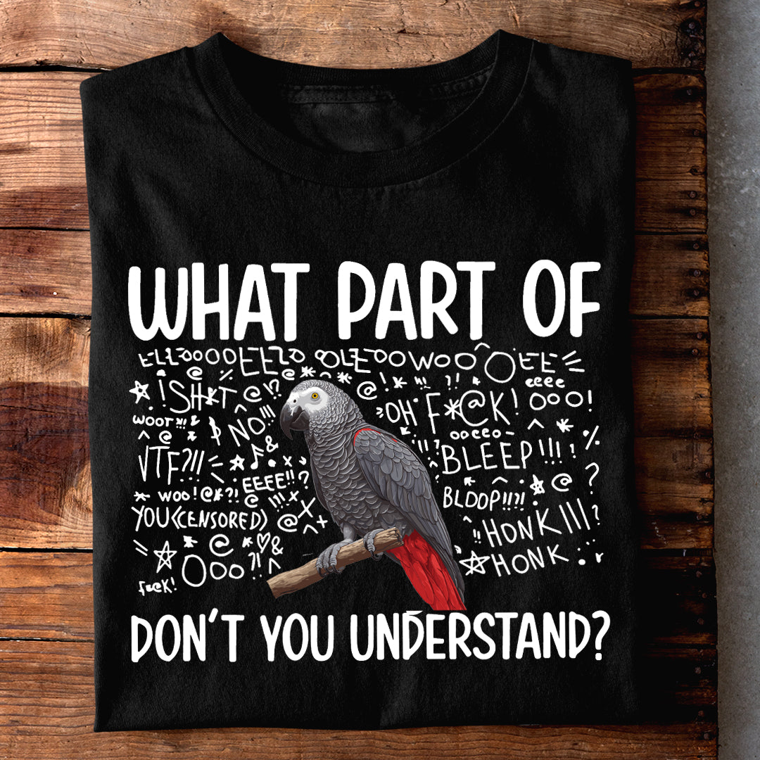AFRICAN GREY LANGUAGE TSHIRT