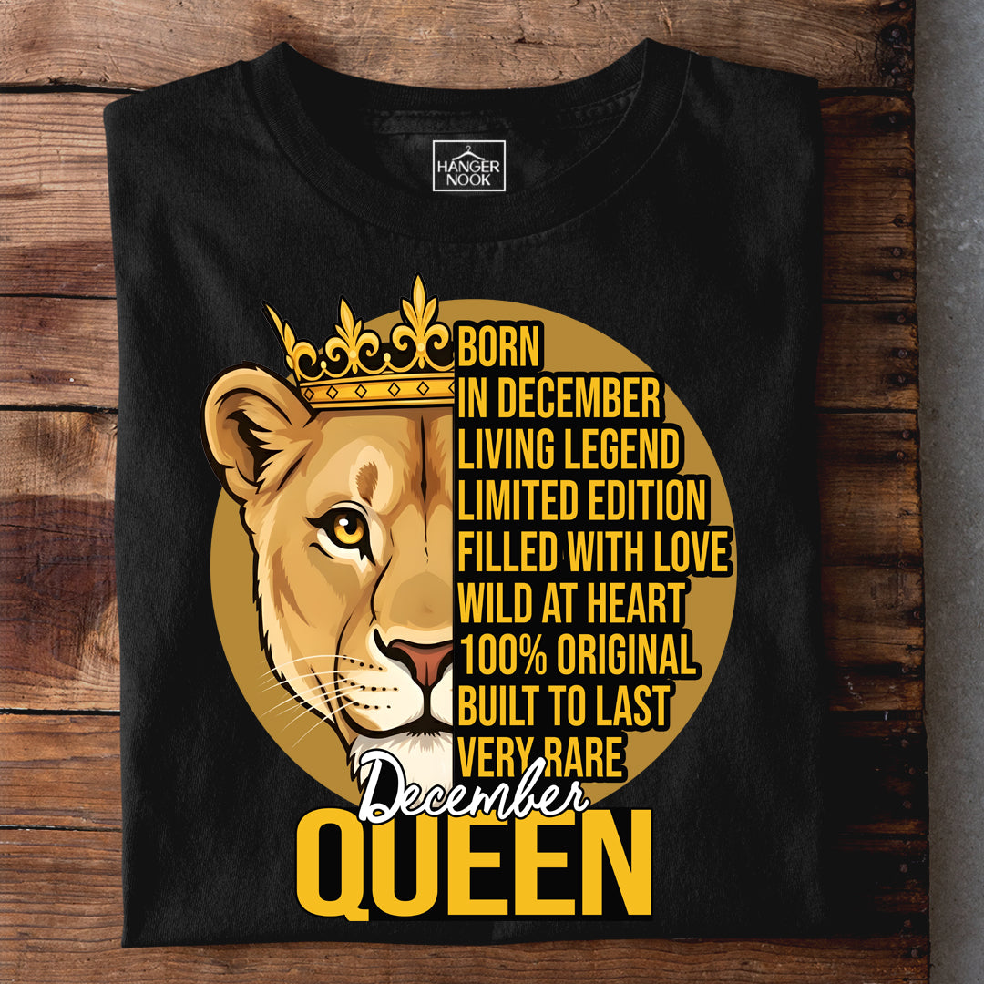 DECEMBER QUEEN PREMIUM QUALITY TSHIRT