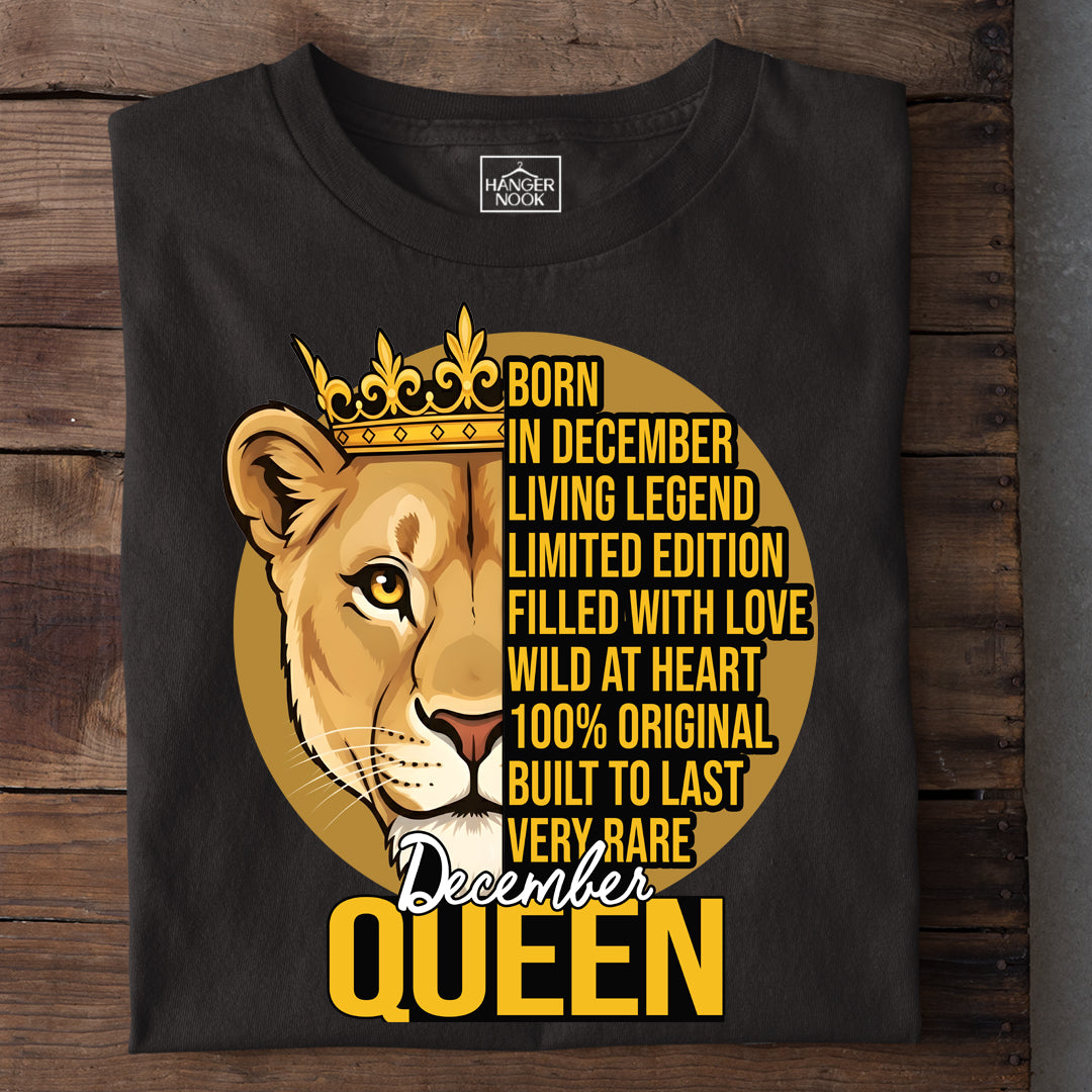 DECEMBER QUEEN PREMIUM QUALITY TSHIRT