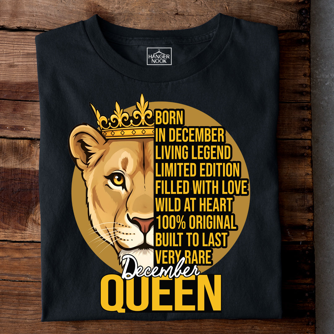 DECEMBER QUEEN PREMIUM QUALITY TSHIRT