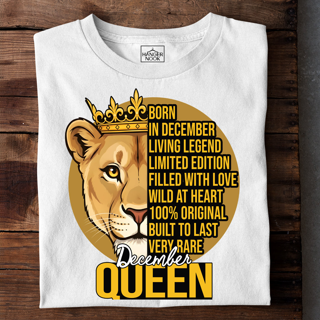 DECEMBER QUEEN PREMIUM QUALITY TSHIRT