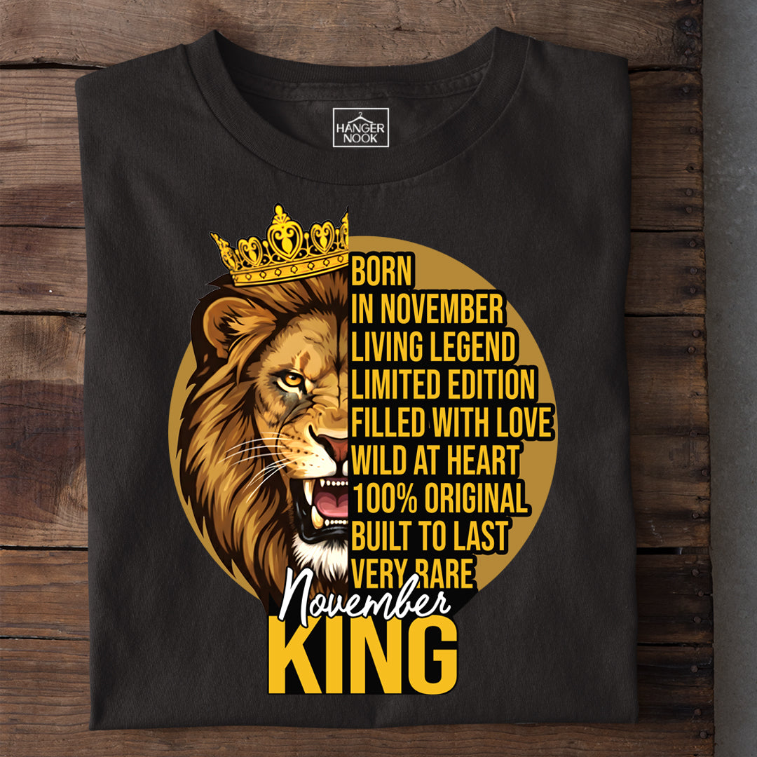 NOVEMBER KING PREMIUM QUALITY TSHIRT