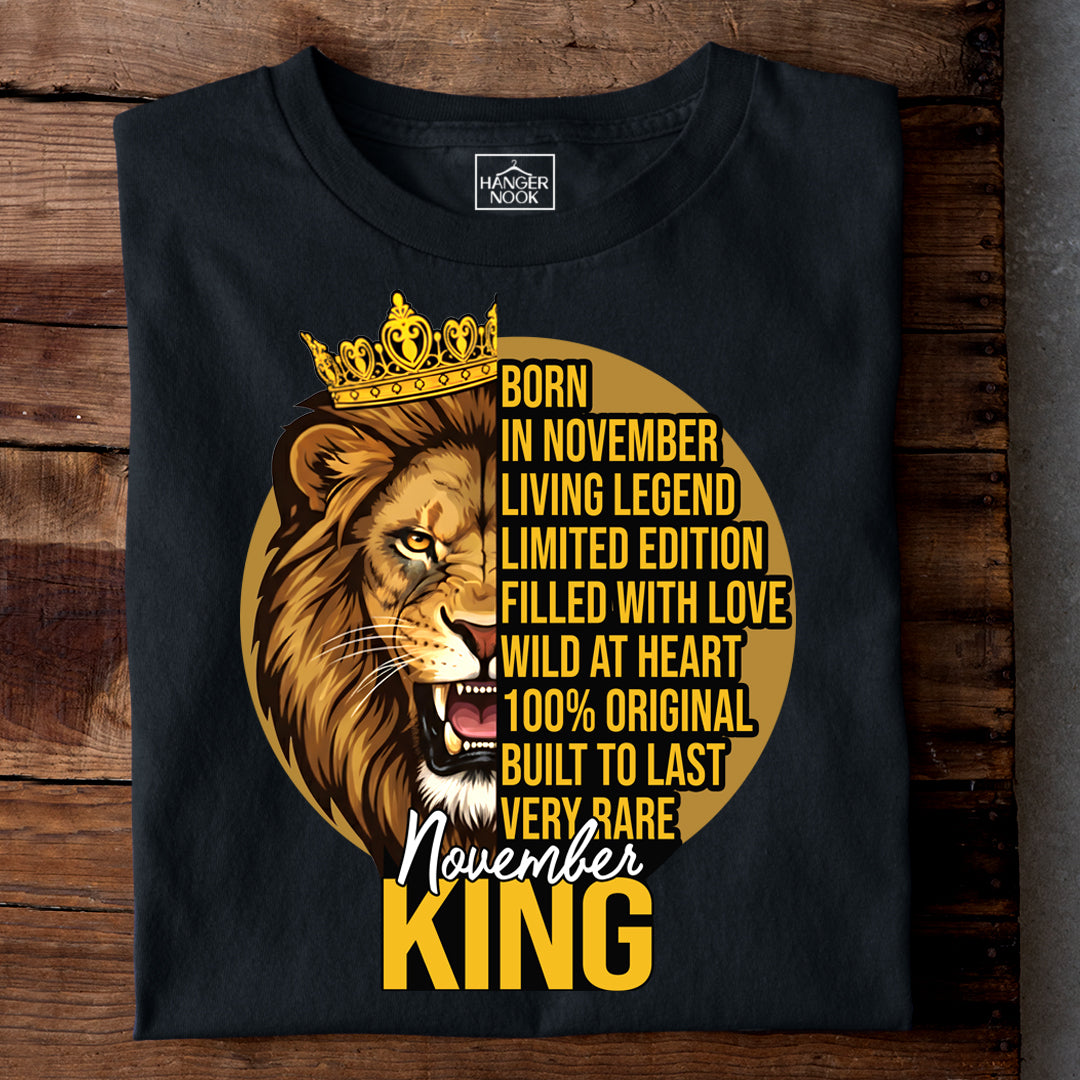 NOVEMBER KING PREMIUM QUALITY TSHIRT