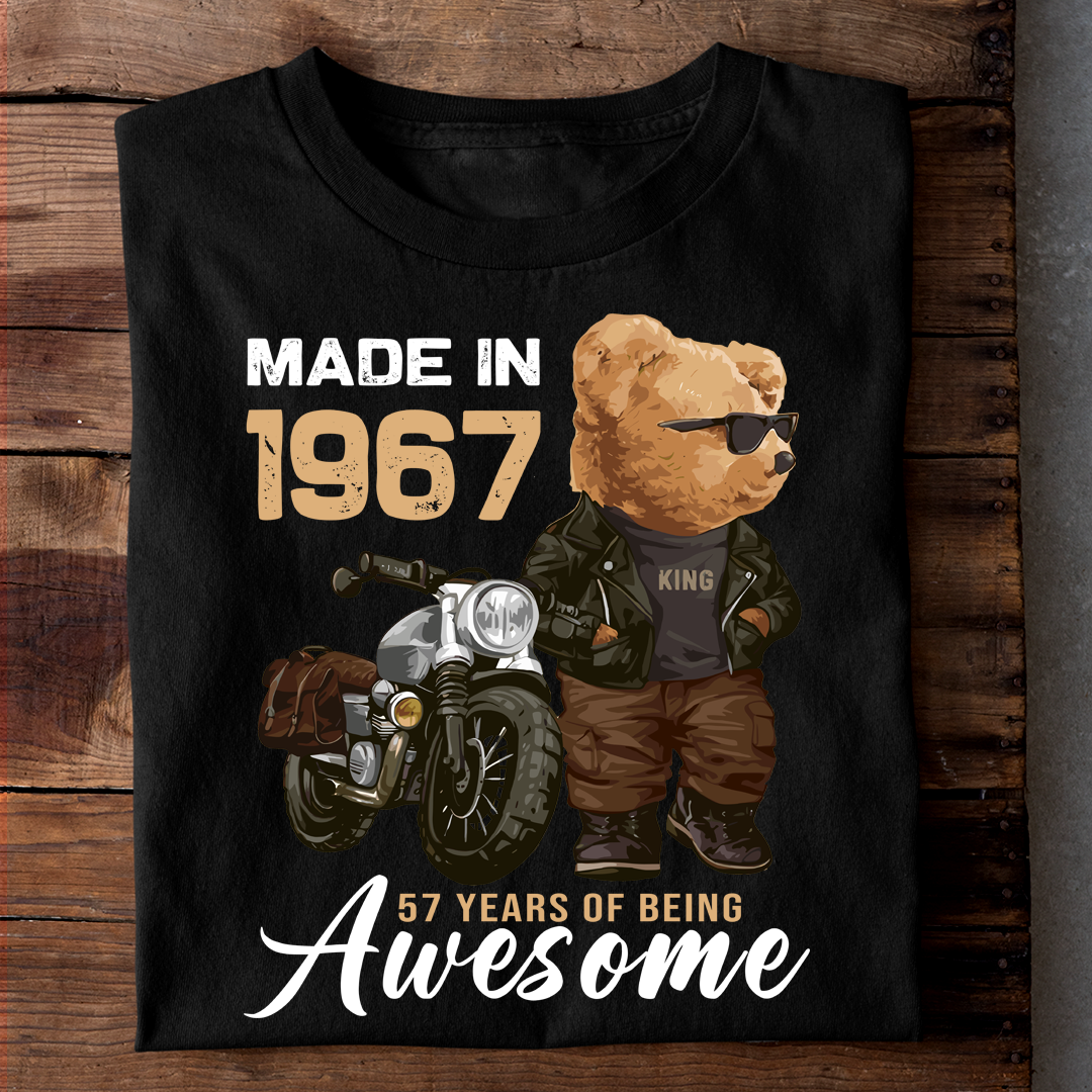 MADE IN 1967 57 YEARS OF BEING AWESOME LUXURY T SHIRT