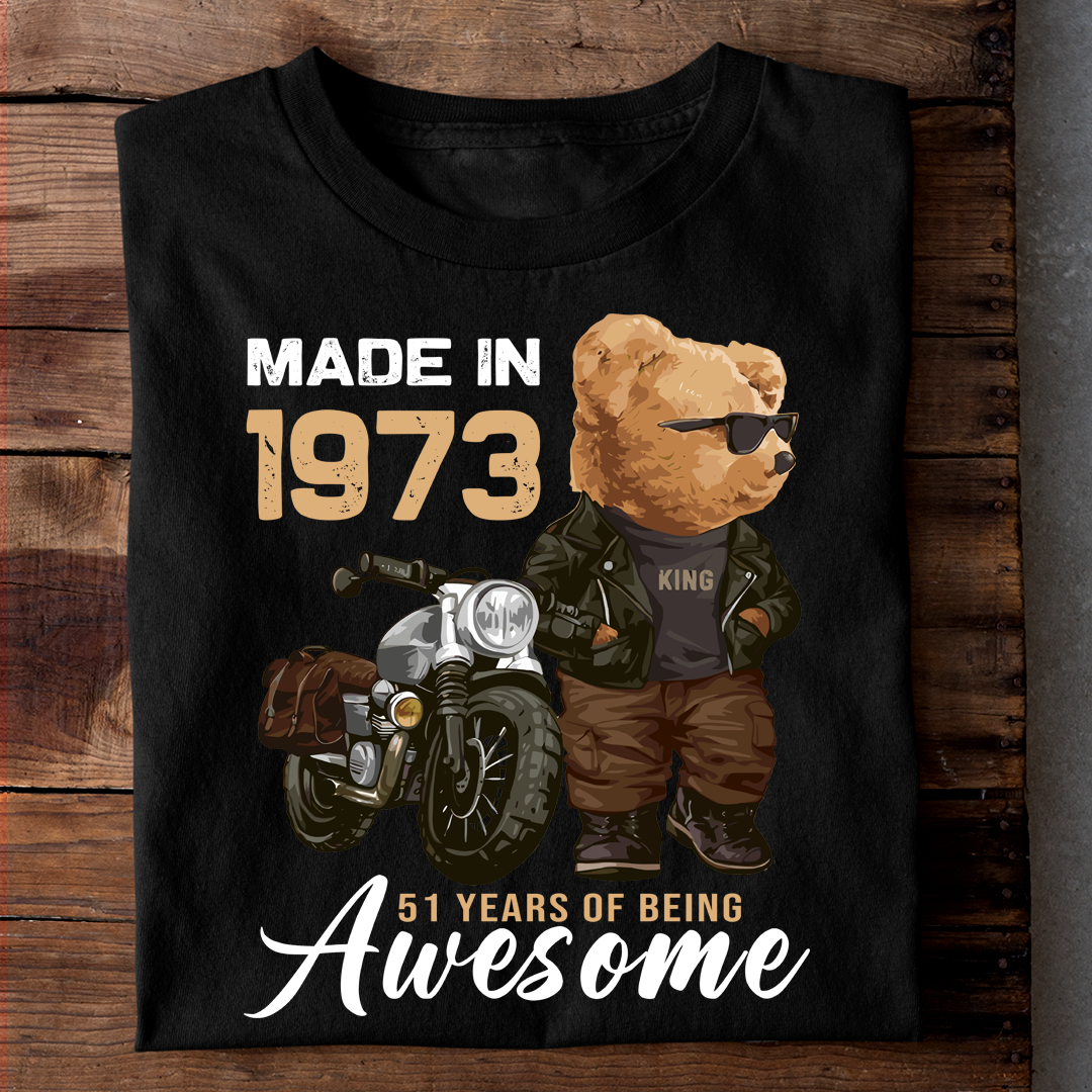 MADE IN 1973 51 YEARS OF BEING AWESOME LUXURY T SHIRT