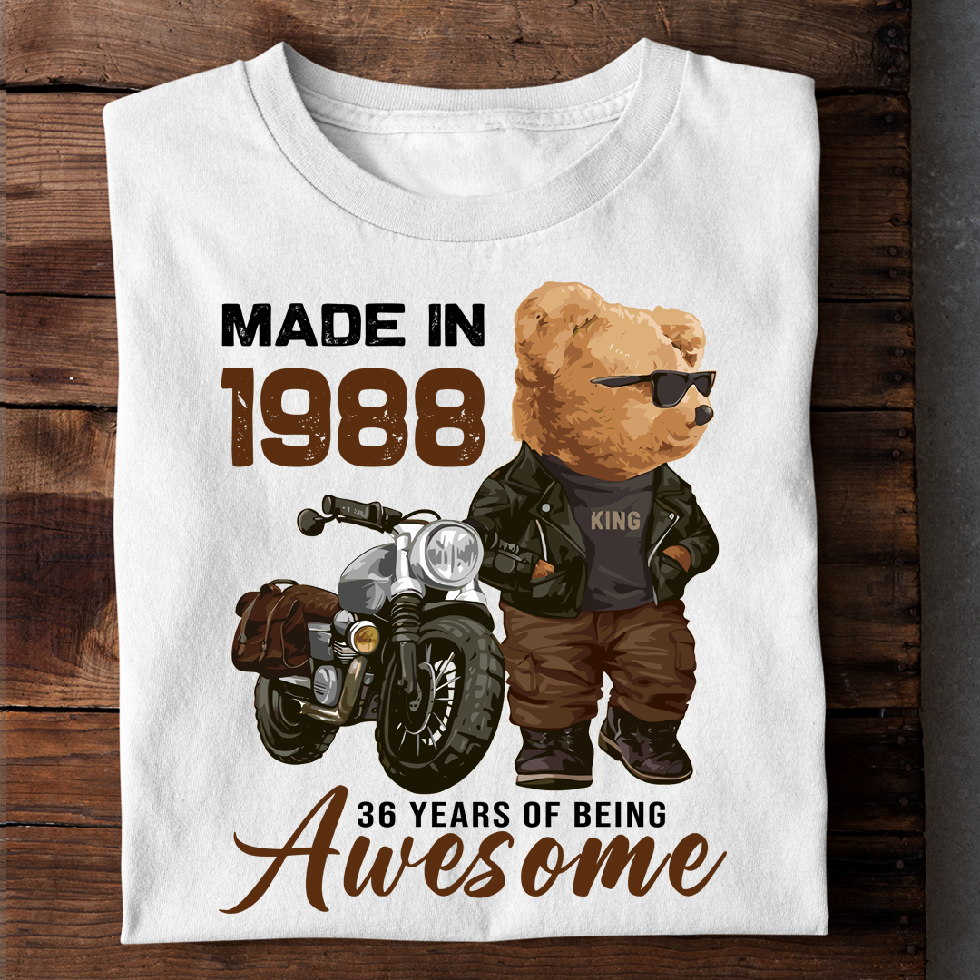 MADE IN 1988 36 YEARS OF BEING AWESOME LUXURY T SHIRT