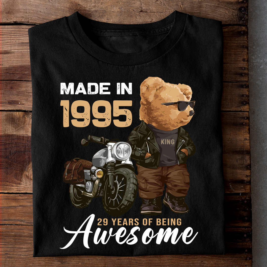 MADE IN 1995 29 YEARS OF BEING AWESOME LUXURY T SHIRT
