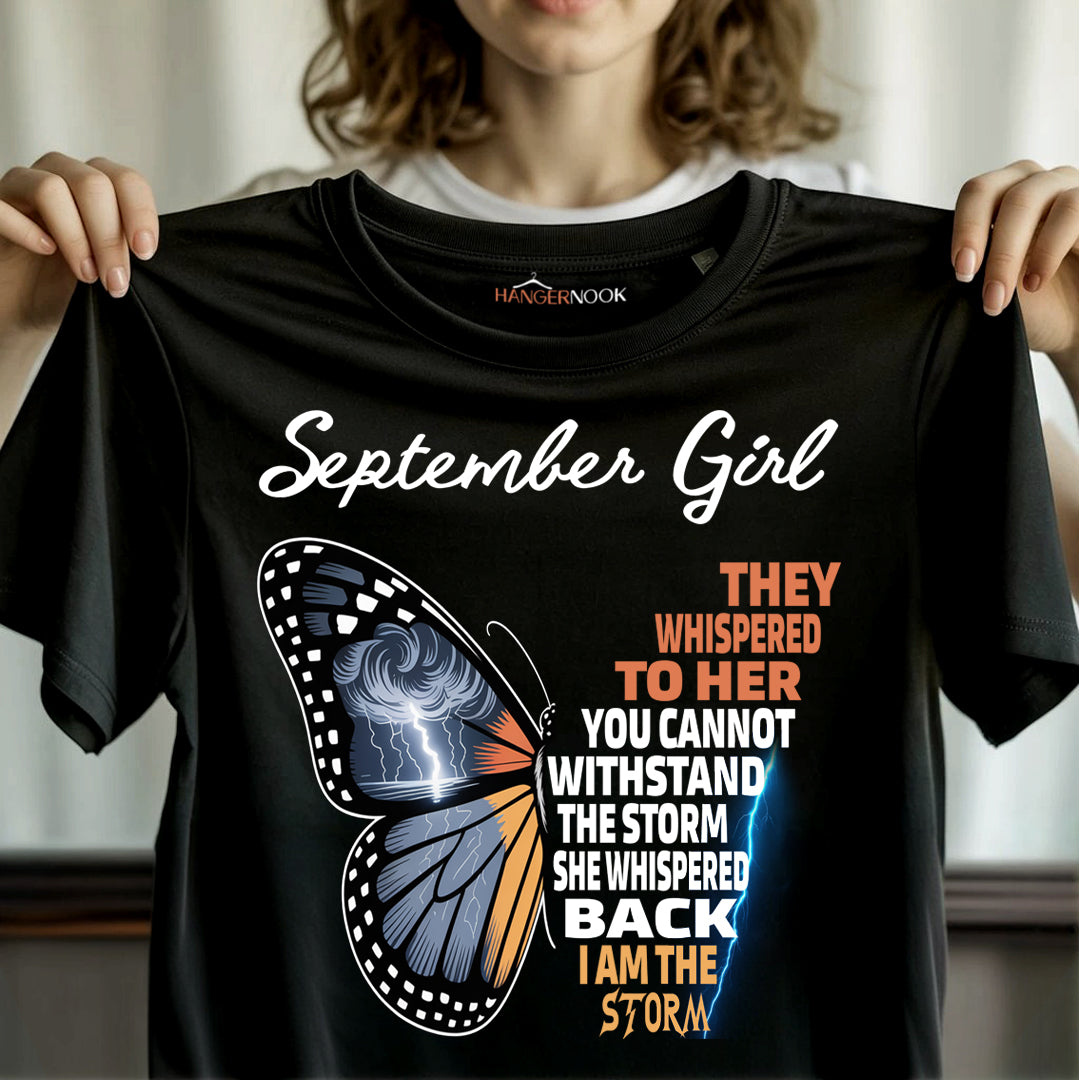 September Girl I AM THE STORM Premium Quality Tshirt
