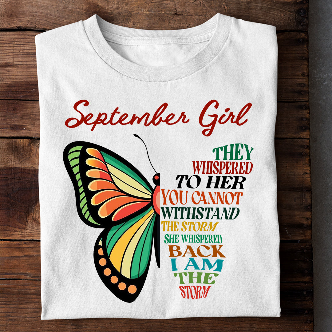 September Girl I AM THE STORM Premium Quality Tshirt