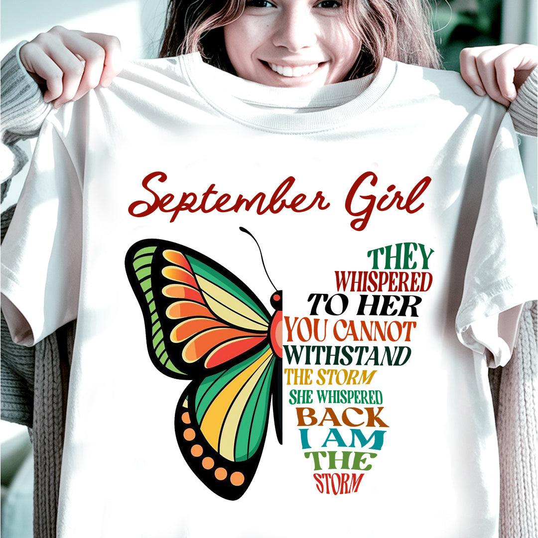 September Girl I AM THE STORM Premium Quality Tshirt