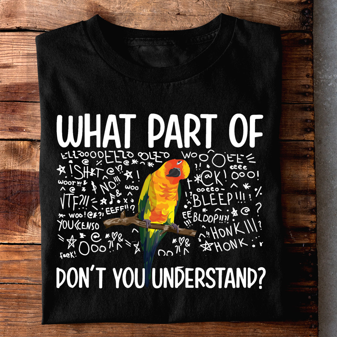 SUN CONURE LANGUAGE TSHIRT