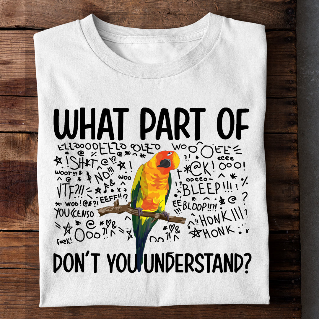 SUN CONURE LANGUAGE TSHIRT