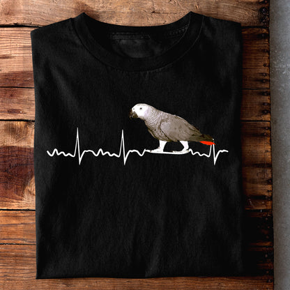 AFRICAN GREY IS MY HEARTBEAT TSHIRT