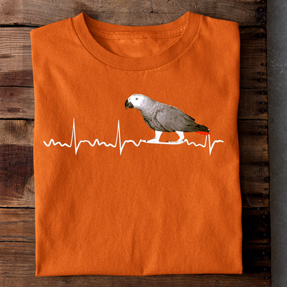 AFRICAN GREY IS MY HEARTBEAT TSHIRT