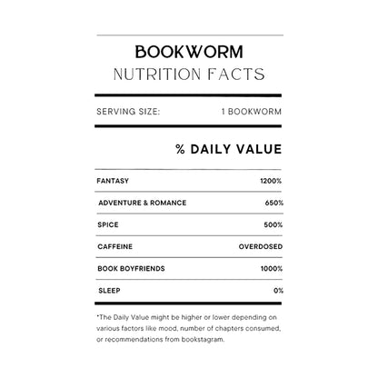 PAGETURNER NUTRITION FACTS