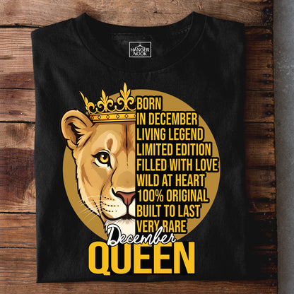 DECEMBER QUEEN PREMIUM QUALITY TSHIRT