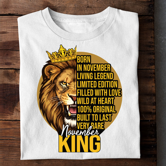 NOVEMBER KING PREMIUM QUALITY TSHIRT