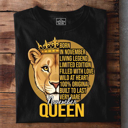 NOVEMBER QUEEN PREMIUM QUALITY TSHIRT