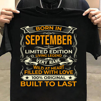 BORN IN SEPTEMBER LIMITED EDITION TSHIRT