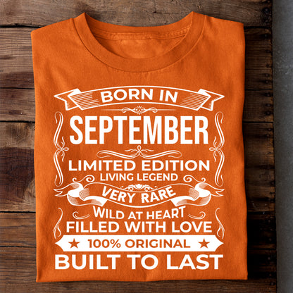 BORN IN SEPTEMBER LIMITED EDITION TSHIRT