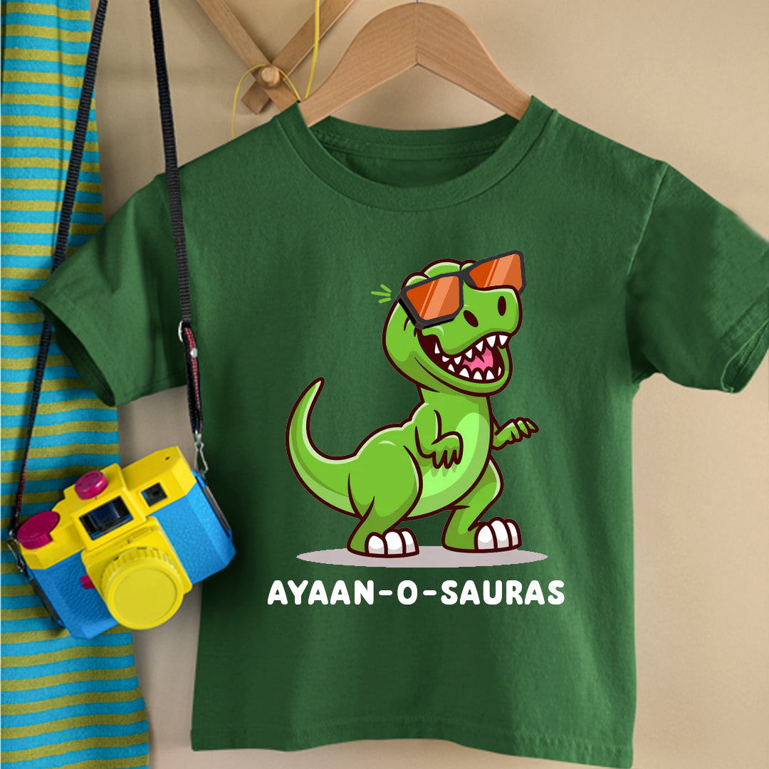 DINO-O-SAURAS KIDS CUSTOM NAME TSHIRT