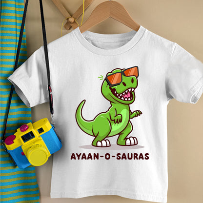 DINO-O-SAURAS KIDS CUSTOM NAME TSHIRT