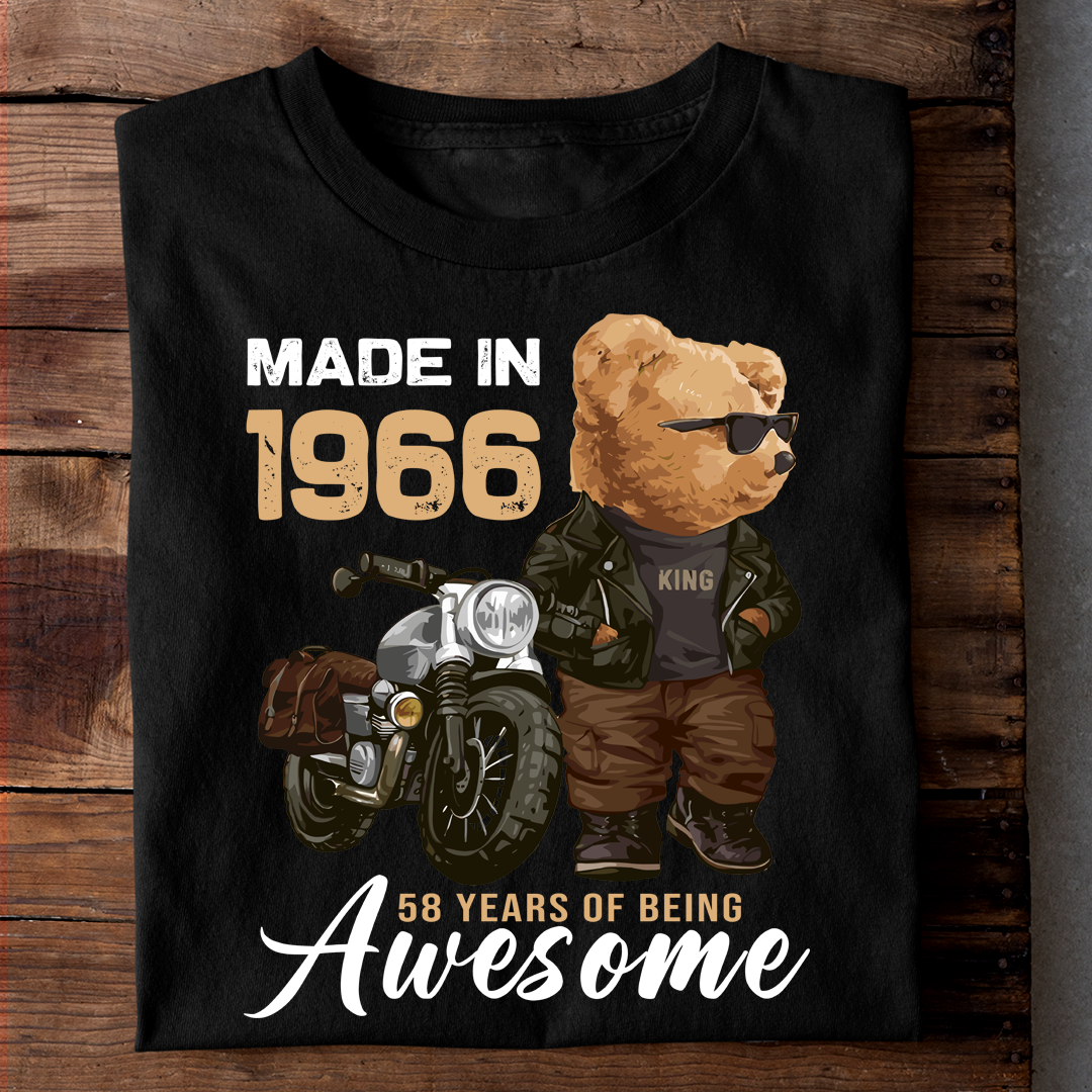 MADE IN 1966 58 YEARS OF BEING AWESOME LUXURY T  SHIRT