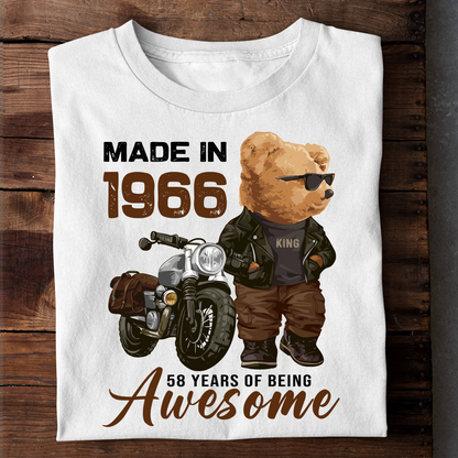 MADE IN 1966 58 YEARS OF BEING AWESOME LUXURY T  SHIRT