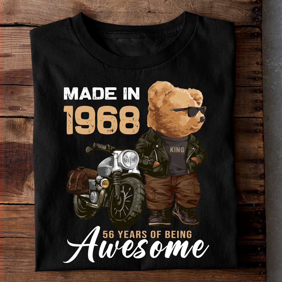 MADE IN 1968 56 YEARS OF BEING AWESOME LUXURY T  SHIRT