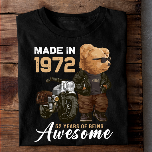 MADE IN 1972 52 YEARS OF BEING AWESOME LUXURY T  SHIRT