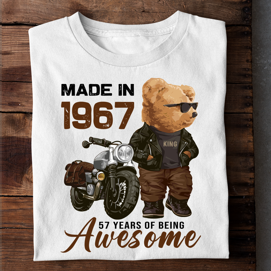 MADE IN 1967 57 YEARS OF BEING AWESOME LUXURY T SHIRT
